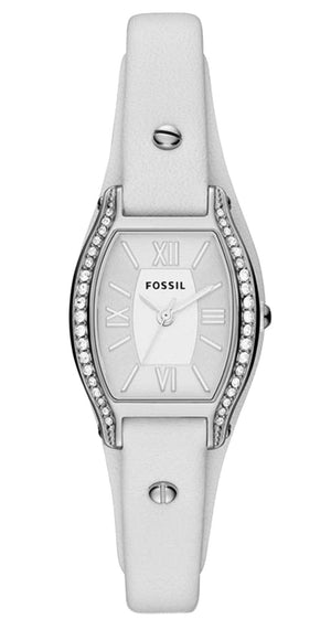 Buy Shop Fossil Molly White Dial White Leather Strap Watch for Women - ES3288 USA Online