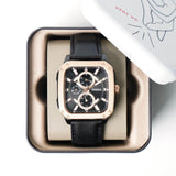 Buy Shop Fossil Multifunction Black Dial Black Leather Strap Watch for Men - BQ2654 USA Online