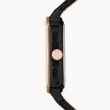 Buy Shop Fossil Multifunction Black Dial Black Leather Strap Watch for Men - BQ2654 USA Online