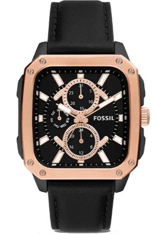 Buy Shop Fossil Multifunction Black Dial Black Leather Strap Watch for Men - BQ2654 USA Online