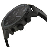 Buy Shop Fossil Nate Chronograph Black Dial Black Leather Strap Watch for Men - JR1354 USA Online