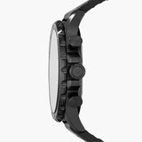 Buy Shop Fossil Nate Chronograph Black Dial Black Leather Strap Watch for Men - JR1354 USA Online