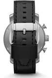 Buy Shop Fossil Nate Chronograph Black Dial Black Leather Strap Watch for Men - JR1436 USA Online