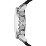 Buy Shop Fossil Nate Chronograph Black Dial Black Leather Strap Watch for Men - JR1436 USA Online