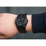 Buy Shop Fossil Nate Chronograph Black Dial Black Leather Strap Watch for Men - JR1510 USA Online