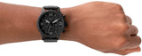 Buy Shop Fossil Nate Chronograph Black Dial Black Steel Strap Watch for Men - JR1401 USA Online