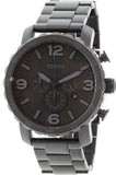 Buy Shop Fossil Nate Chronograph Black Dial Black Steel Strap Watch for Men - JR1401 USA Online