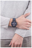Buy Shop Fossil Nate Chronograph Blue Dial Two Tone Steel Strap Watch for Men - JR1494 USA Online