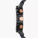Buy Shop Fossil Nate Chronograph Blue Dial Two Tone Steel Strap Watch for Men - JR1494 USA Online