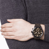 Buy Shop Fossil Nate Chronograph Brown Dial Brown Leather Strap Watch for Men - JR1487 USA Online