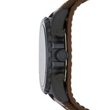 Buy Shop Fossil Nate Chronograph Brown Dial Brown Leather Strap Watch for Men - JR1511 USA Online