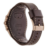 Buy Shop Fossil Nate Chronograph Gold Dial Brown Leather Strap Watch for Men - JR1495 USA Online