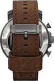 Buy Shop Fossil Nate Chronograph Grey Dial Brown Leather Strap Watch for Men - JR1424 USA Online