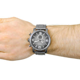 Buy Shop Fossil Nate Chronograph Gunmetal Dial Grey Steel Strap Watch for Men - JR1437 USA Online