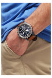 Buy Shop Fossil Nate Chronograph Navy Blue Dial Brown Leather Strap Watch for Men - JR1504 USA Online