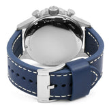 Buy Shop Fossil Nate Chronograph White Dial Blue Leather Strap Watch for Men - JR1480 USA Online