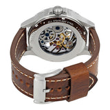 Buy Shop Fossil Forrester Automatic Skeleton Grey Dial Brown Leather Strap Watch for Men - ME3178 USA Online