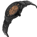 Buy Shop Fossil Neutra Automatic Skeleton Black Dial Black Steel Strap Watch for Men - ME3183 USA Online