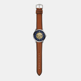 Buy Shop Fossil Neutra Automatic Luggage Skeleton Blue Dial Brown Leather Strap Watch for Men - ME3160 USA Online