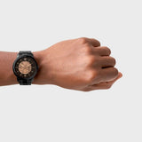Buy Shop Fossil Neutra Automatic Skeleton Black Dial Black Steel Strap Watch for Men - ME3183 USA Online