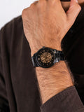 Buy Shop Fossil Neutra Automatic Skeleton Black Dial Black Steel Strap Watch for Men - ME3183 USA Online