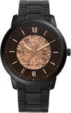 Buy Shop Fossil Neutra Automatic Skeleton Black Dial Black Steel Strap Watch for Men - ME3183 USA Online