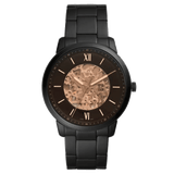 Buy Shop Fossil Neutra Automatic Skeleton Black Dial Black Steel Strap Watch for Men - ME3183 USA Online