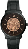 Buy Shop Fossil Neutra Automatic Skeleton Black Dial Black Steel Strap Watch for Men - ME3183 USA Online