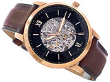 Buy Shop Fossil Neutra Automatic Skeleton Black Dial Brown Leather Strap Watch for Men - ME3195 USA Online