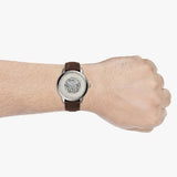 Buy Shop Fossil Neutra Automatic Skeleton White Dial Brown Leather Strap Watch for Men - ME3184 USA Online