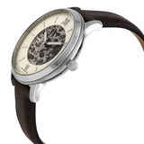 Buy Shop Fossil Neutra Automatic Skeleton White Dial Brown Leather Strap Watch for Men - ME3184 USA Online