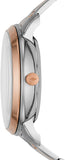 Buy Shop Fossil Neutra Automatic Skeleton White Dial Two Tone Steel Strap Watch for Men - ME3196 USA Online