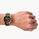Buy Shop Fossil Neutra Chronograph Black Dial Black Leather Strap Watch for Men - FS5381 USA Online
