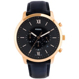 Buy Shop Fossil Neutra Chronograph Black Dial Black Leather Strap Watch for Men - FS5381 USA Online