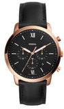 Buy Shop Fossil Neutra Chronograph Black Dial Black Leather Strap Watch for Men - FS5381 USA Online