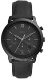 Buy Shop Fossil Neutra Chronograph Black Dial Black Leather Strap Watch for Men - FS5503 USA Online