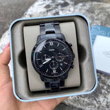 Buy Shop Fossil Neutra Chronograph Black Dial Black Steel Strap Watch for Men - FS5474 USA Online