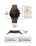 Buy Shop Fossil Neutra Chronograph Black Dial Black Steel Strap Watch for Men - FS5525 USA Online