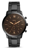 Buy Shop Fossil Neutra Chronograph Black Dial Black Steel Strap Watch for Men - FS5525 USA Online