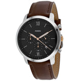Buy Shop Fossil Neutra Chronograph Black Dial Brown Leather Strap Watch for Men - FS5408 USA Online