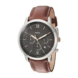 Buy Shop Fossil Neutra Chronograph Black Dial Brown Leather Strap Watch for Men - FS5408 USA Online