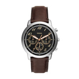 Buy Shop Fossil Neutra Chronograph Black Dial Brown Leather Strap Watch for Men - FS6024 USA Online