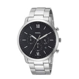 Buy Shop Fossil Neutra Chronograph Black Dial Silver Steel Strap Watch for Men - FS5384 USA Online