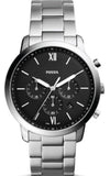 Buy Shop Fossil Neutra Chronograph Black Dial Silver Steel Strap Watch for Men - FS5384 USA Online