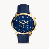 Buy Shop Fossil Neutra Chronograph Blue Dial Blue Leather Strap Watch for Men - FS5790 USA Online