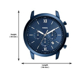Buy Shop Fossil Neutra Chronograph Blue Dial Blue Steel Strap Watch for Men - FS5826 USA Online