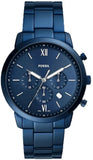 Buy Shop Fossil Neutra Chronograph Blue Dial Blue Steel Strap Watch for Men - FS5826 USA Online