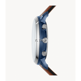 Buy Shop Fossil Neutra Chronograph Blue Dial Brown Leather Strap Watch for Men - FS5791 USA Online