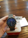 Buy Shop Fossil Neutra Chronograph Blue Dial Silver Mesh Bracelet Watch for Men - FS5383 USA Online