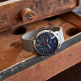 Buy Shop Fossil Neutra Chronograph Blue Dial Silver Mesh Bracelet Watch for Men - FS5383 USA Online